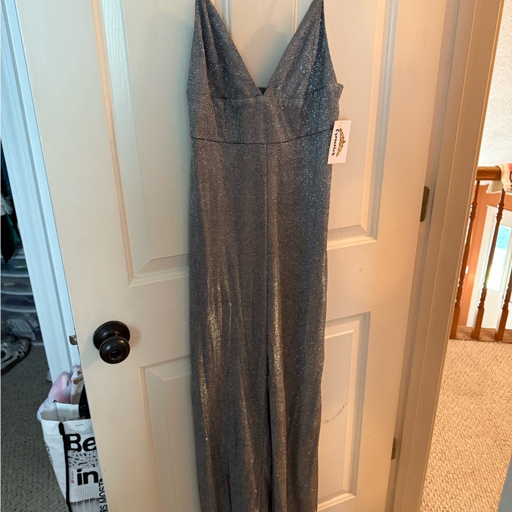 Shimmering Silver Pantsuit